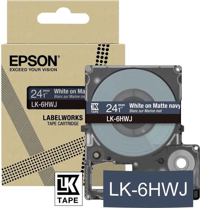Epson Matte Navy/White 24mm LK-6HWJ (2.40 cm, Blau, Weiss)