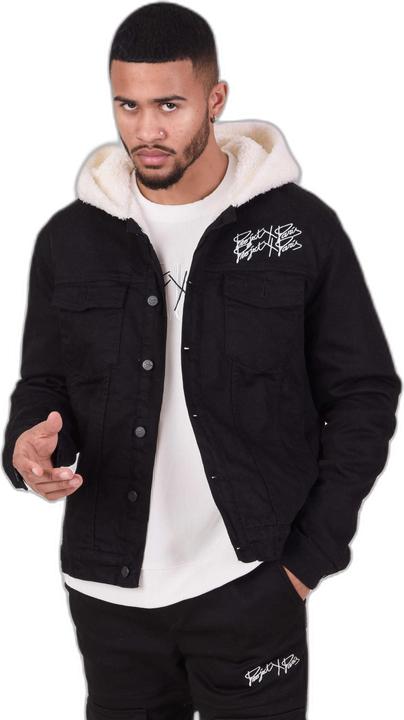 Project X Paris Jeansjacke mit Kapuze Schaf (S)