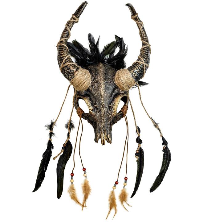 Produktbild Widmann Schamane Maske Stierschädel mit Federn