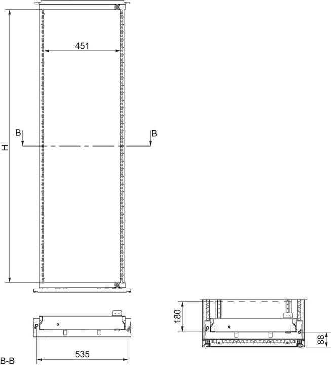 Immagine prodotto Schneider Electric Telaio da 19 pollici SF/SM 2000x600mm girevole. NSY