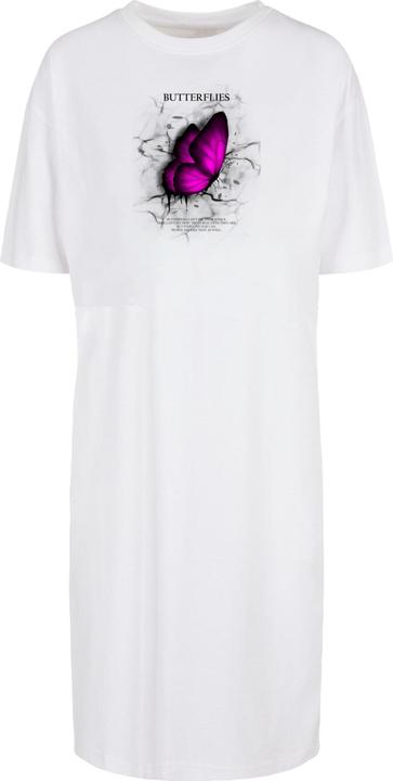 Actual product image Merchcode Ladies Butterflies Oversized Slit Tee Dress - 118903 (XL)