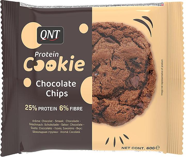 Produktbild QNT Protein Cookie Chocolate Chips (Chocolate Chips, 1 Stk., 60 g)