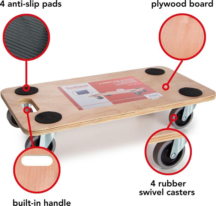 Produktbild Velleman Transport-Roller (150 kg)