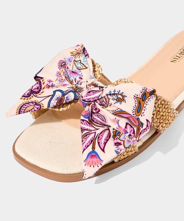Actual product image Joe Browns Paisley Bow Woven Sole Sliders (38)