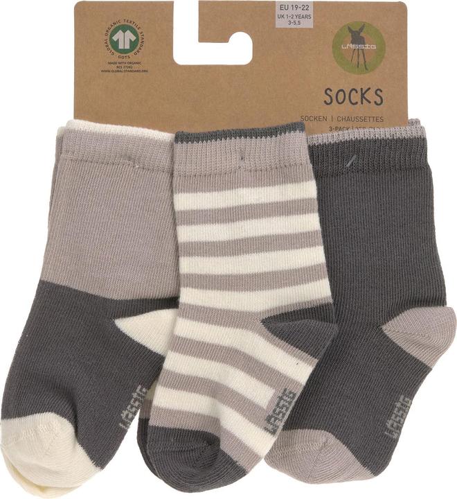 Produktbild Lässig Socken 3er-Set Anthrazit Taupe Gr. 19 - 22 (3er Pack, 19 - 22)