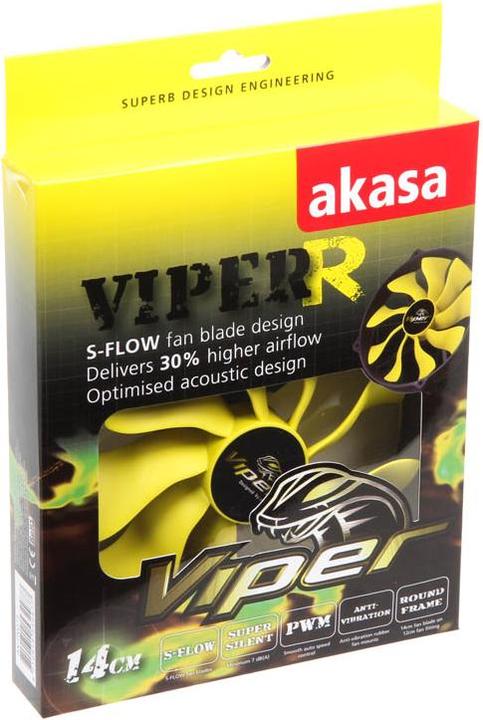 Actual product image Akasa Viper R PWM fan (140 mm, 1 x)