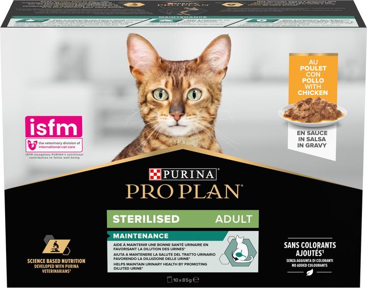 Actual product image Pro Plan Cat Nutrisavour Sterilised Chicken (Adult, 1 pcs., 850 g)
