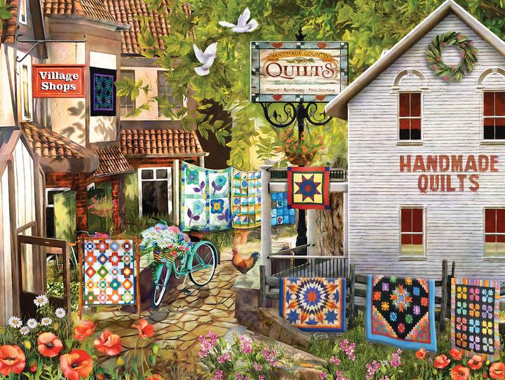 Image du produit Sunsout Puzzle 1000 pièces Tom Wood - Village Shops (1000 pièces)