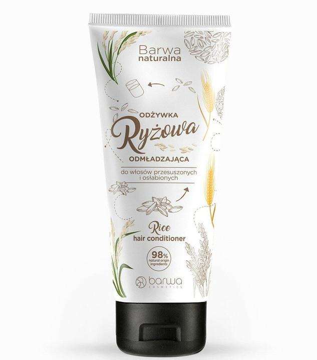 Actual product image Barwa Colour: Natural Rice Rejuvenating Conditioner For Dry And Weakened Hair In A Tube Of 200Ml (200 ml)