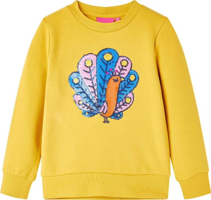 VidaXL Kinder-Sweatshirt Dunkles Ocker 140,Material: 95 (140)