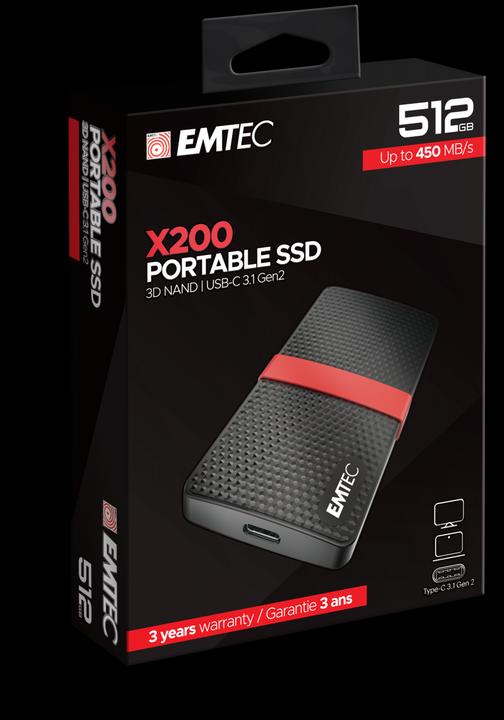 Immagine prodotto Emtec X200 Portable SSD Power Plus (512 GB)