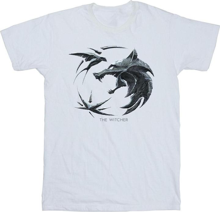 Netflix The Witcher Wolf Logo TShirt (S)