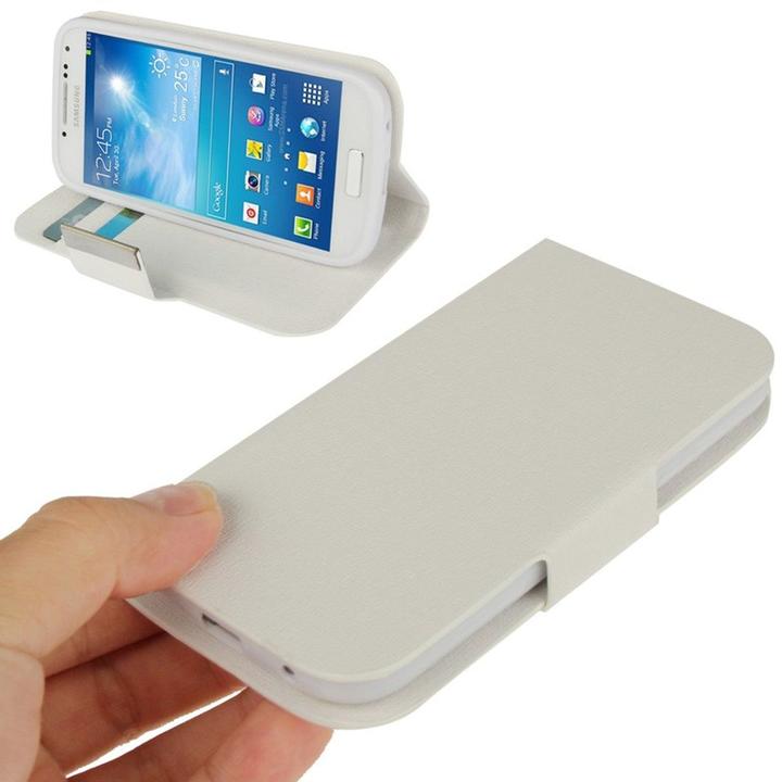 Produktbild König Design Schutzhülle Case (Flip Quer) für Handy Samsung Galaxy s4 i9190 mini Weiss (Samsung Galaxy S4 mini)