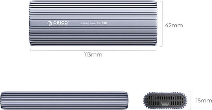 Immagine prodotto Orico 1TB S40 Tipo-C R3700:W2800 (1 TB)
