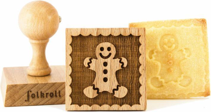 Productafbeelding Folkroll 3D motief deegstempel 'Peperkoekmannetje