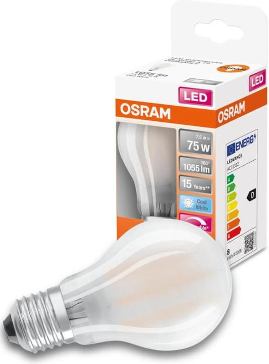Actual product image Osram Superstar Classic A (E27, 75 W, 1055 lm, 1 x, D)