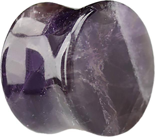 Produktbild Star Piercing Flared Plug aus Amethyst Stein (ohne Messing, Mineralisch)