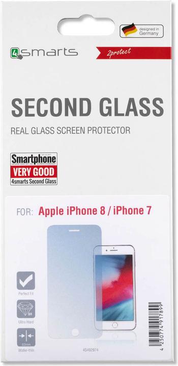 Produktbild 4smarts Second Glass (1 Stück, Apple iPhone 8, Apple iPhone 7)