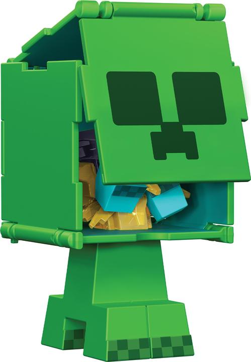 Actual product image Minecraft Flippin' Figure Creeper + Charged Creeper