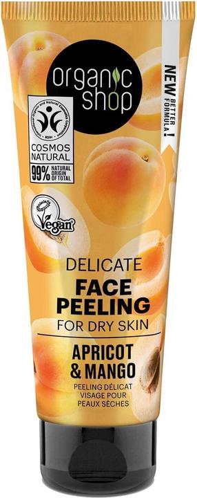 Organic Shop Delicate Face Peeling Apricot and Mango for Dry Skin 75ml (Körpercreme, 75 ml)