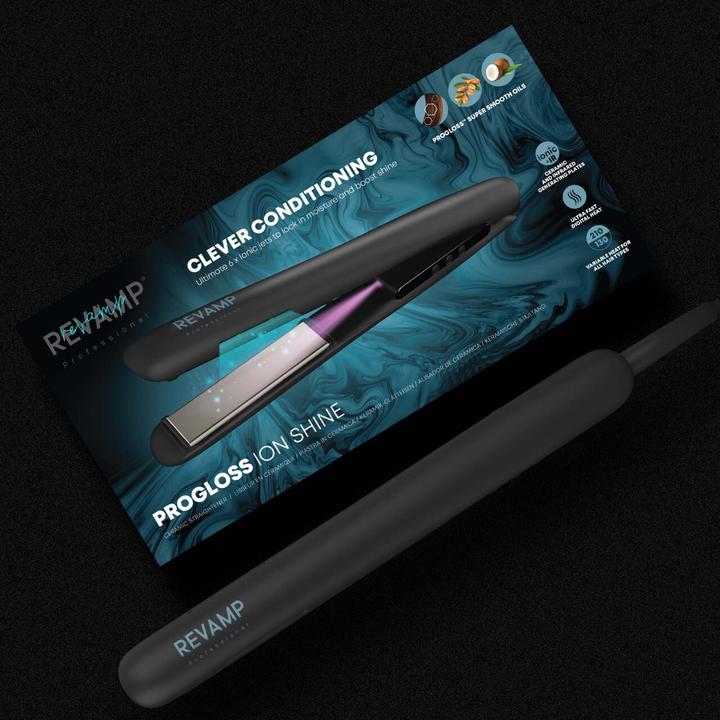 Produktbild Revamp Progloss Ion Shine stijltang met ionentechnologie - 6 Ionische stralen voor perfect glad haar en plu (Glätteisen)