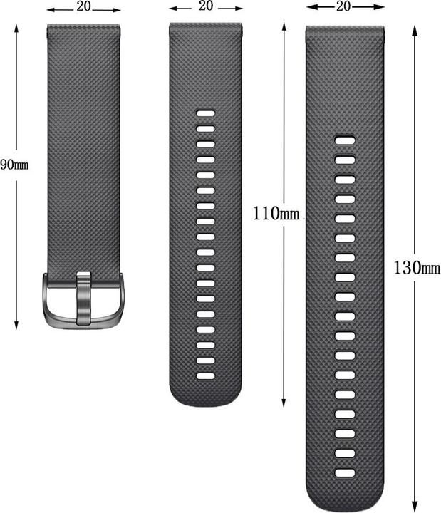 Image du produit Deltalabs Quick Change Schnellwechsel Armband zu Garmin (20 mm, Silicone)