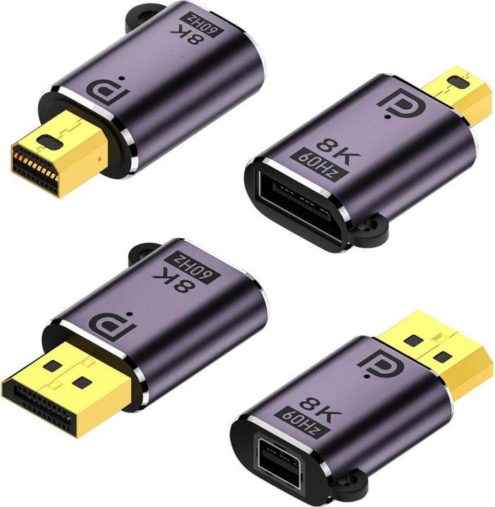 PowerGuard Mini DisplayPort Short Extension 8K 60Hz MiniDP Connector