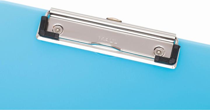 Actual product image Maul Clipboard neon, DIN A4, transparent-blue plastic, flat, nickel-plated clip terminal (22.6 x 31.8 cm)
