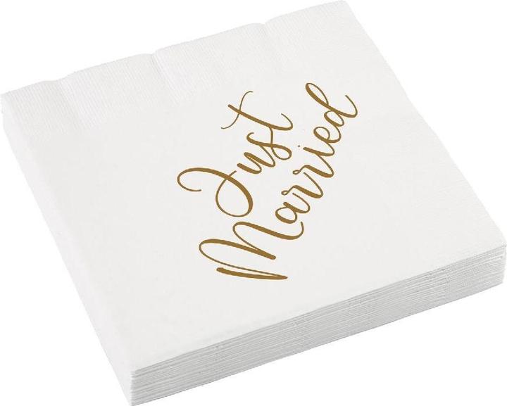 Productafbeelding Magni Servietten Just Married (16 x, 33 x 33 cm)
