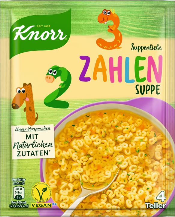 Produktbild Knorr Suppenliebe Zahlen Suppe ergibt 1 l (1000 ml)