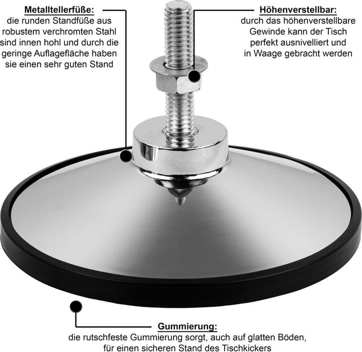 Produktbild Tuniro Kickertisch BASIC Platinum Tischkicker
