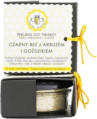Actual product image Miodowa Mydlarnia Peelenig do twarzy Czarny Bez z Arbuzem 25g (Exfoliation)