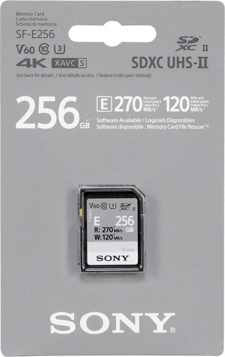 Immagine prodotto Sony Serie SF-E (256 GB, SDXC, U3, UHS-II)
