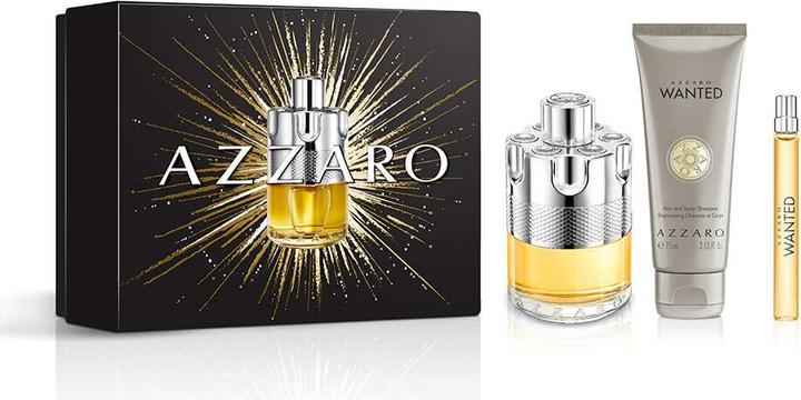 Immagine prodotto Azzaro Wanted Set regalo EDT 100 ml. miniatura EDT 10 ml e shampoo per capelli e corpo 75 ml 100ml (Set profumo)