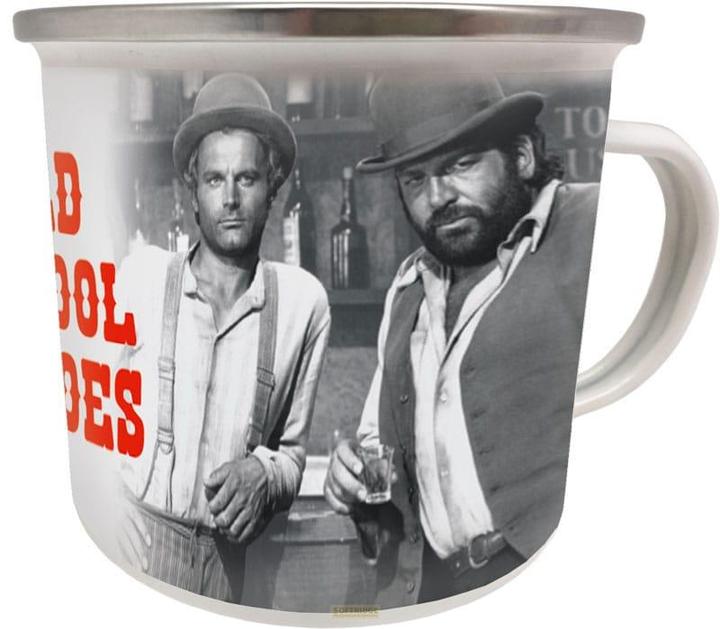 Produktbild Blechwaren Fabrik Braunschweig Bud Spencer & Terence Hill Emaille Tasse Old School Heroes (500 ml, 1 x)
