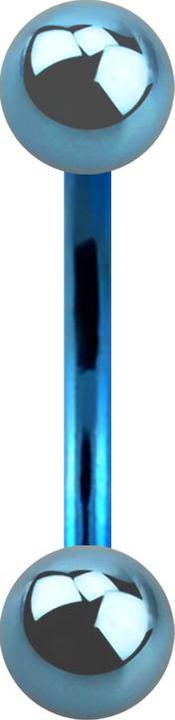 Produktbild Star Piercing Micro Banane hellblau mit zwei Kugeln (Chirurgenstahl 316L, ohne Messing)