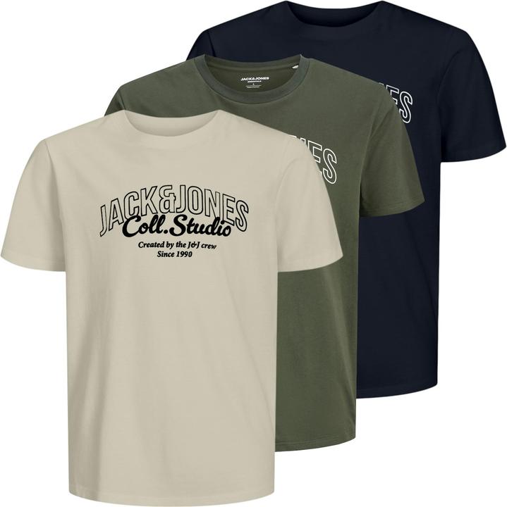 Produktbild Jack & Jones Plus Size 3er-pack Logo T-shirt T-shirt (4XL)