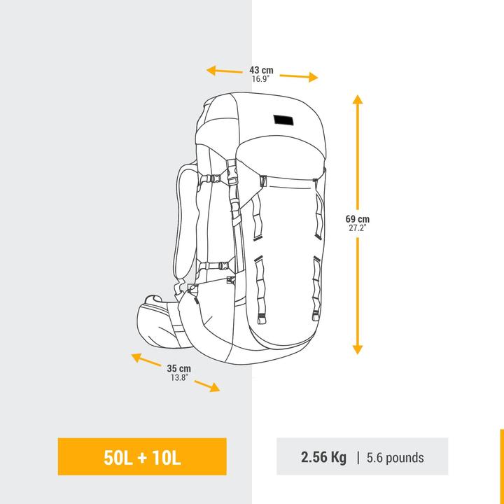 Image du produit Simond Sac à dos de randonnée pour homme - MT900 Symbium 50+10 L (50 l)