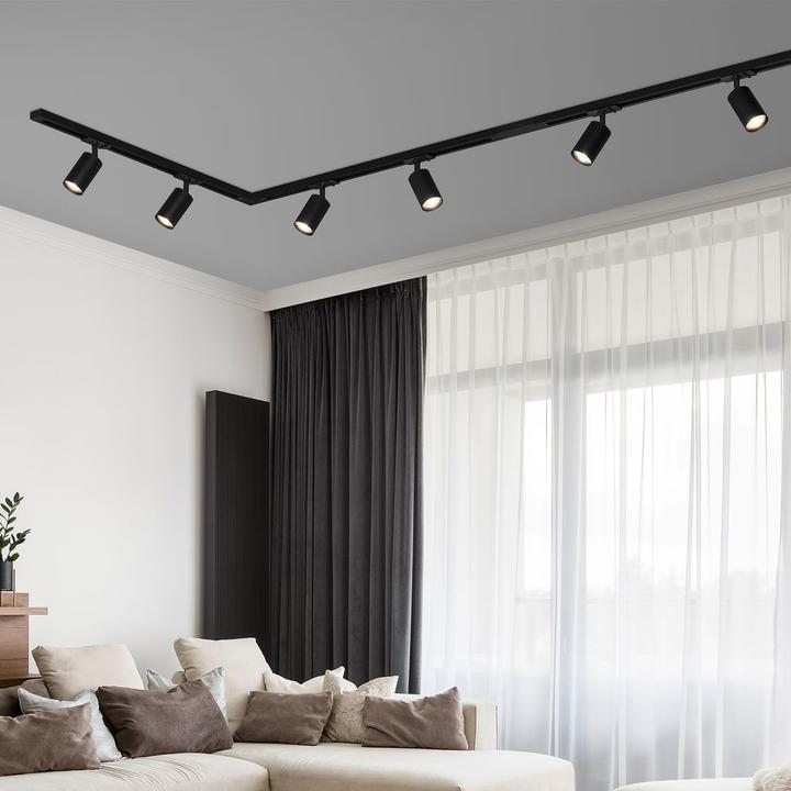 Produktbild Briloner HV-Stromschienensystem-Set, 3m, Schwarz, 6xLED-Spot/GU10/max. 9W exkl. Leuchtmittel
