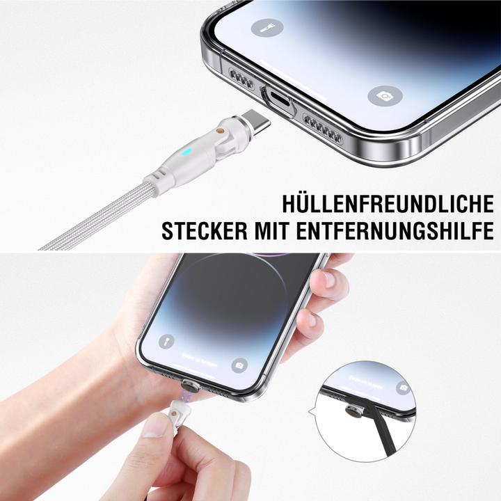 Produktbild 4smarts USB-C/A 540° Magnetkabel GravityCord (1.80 m, USB 2.0)