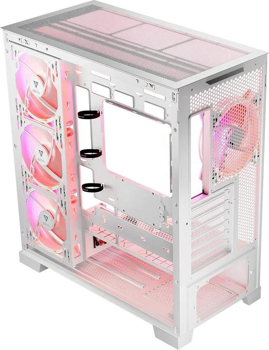 Actual product image Modecom Computer case Volcano SPACE APEX ARGB MIDI USB 3.0 X 2 CYPE-C white (mATX, ATX, ITX)