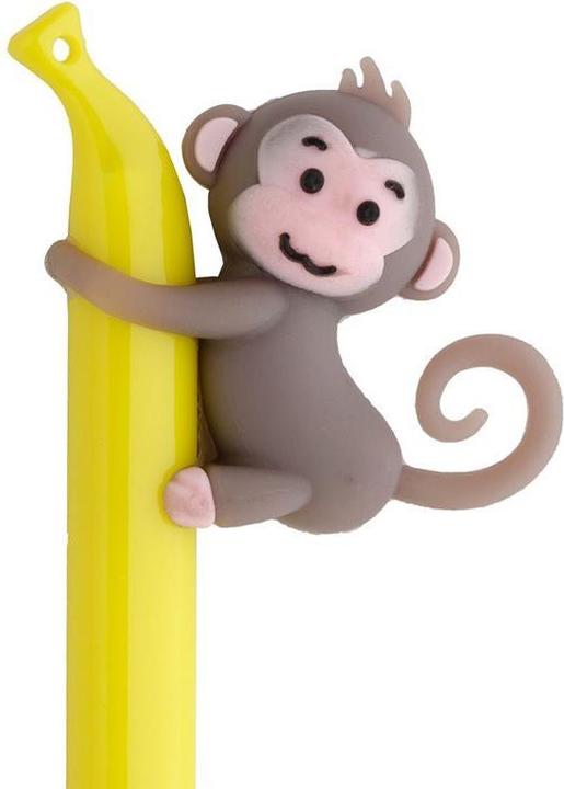 Produktbild Puckator Affe Banane feine Spitze Kugelschreiber Kuli (Pink, Gelb)