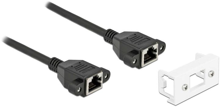 Delock Cavo di prolunga di rete per Easy 45 modulo S/FTP da jack RJ45 a jack RJ45 Cat.6A 1 m nero (S/FTP, CAT6a, 1 m)