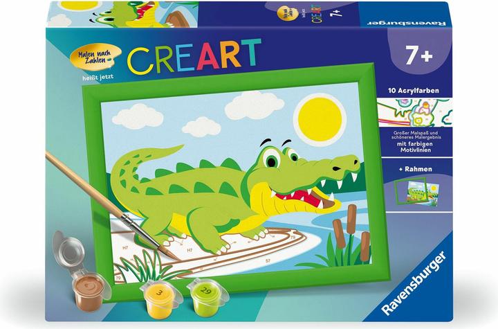 Produktbild Ravensburger CreArt - Malen nach Zahlen 23953 - Krokodil an Land - Kinder ab 7 Jahren