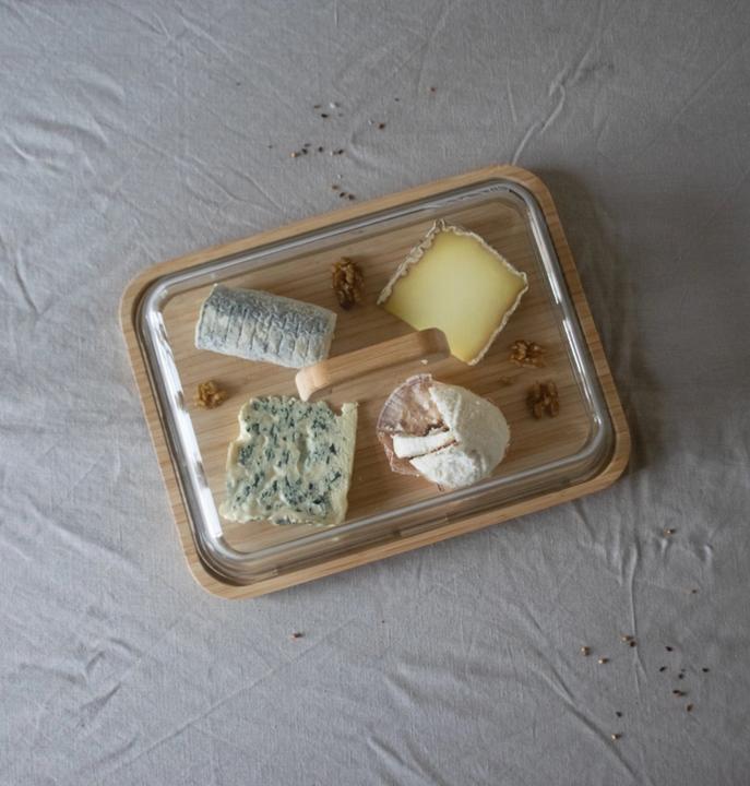 Immagine prodotto Pebbly Scatola di formaggio con coperchio in vetro