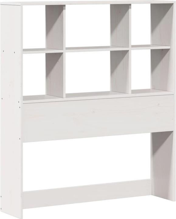 Produktbild VidaXL Massivholzbett Holzbett Bett Einzelbett Bettgestell Weiss 90x200cm Kiefer (90 x 200 cm)