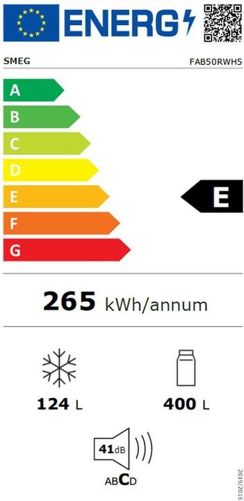Energie-Label Smeg Retro Style FAB50RWH5 (524 l)