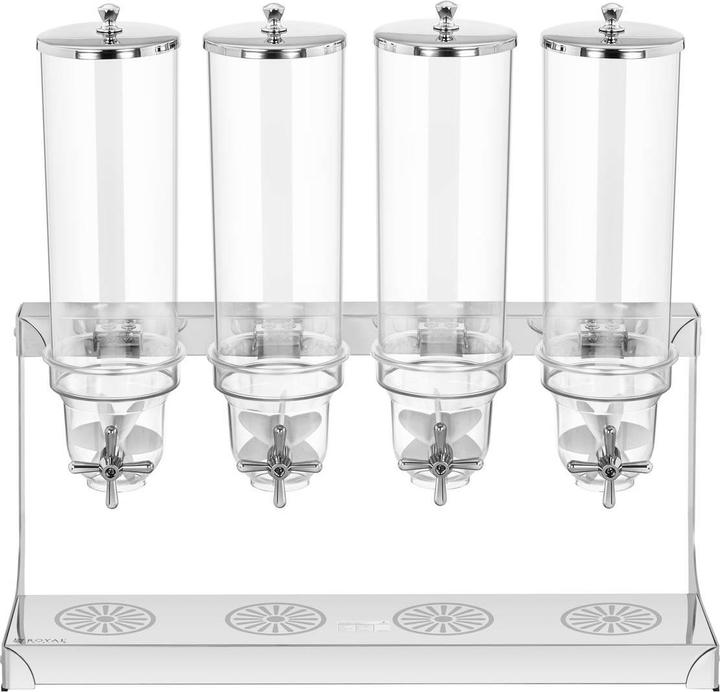 Produktbild Royal Catering Müslispender Portionierer für Müsli Cerealienspender Cornflakesspender 4 x 3,5 L (14 l)
