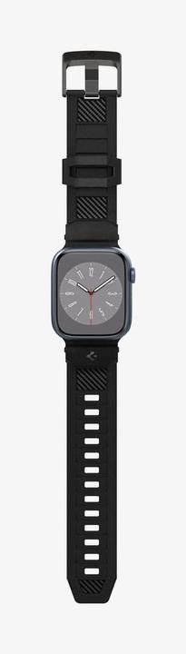 Image du produit Spigen BANDE RUGGED Apple Watch 4/5/6/7/8/SE (38/40/41MM) MATTE BLACK (38 mm, 40 mm, 41 mm, Polyuréthanes thermoplastiques (TPU))