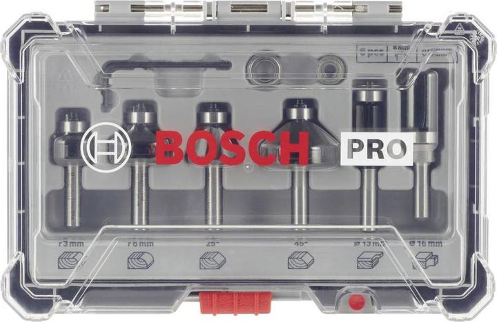 Produktbild Bosch Professional Zubehör 6-teiliges Rand- und Kantenfräser-Set, 8-mm-Schaft für Handfräsen